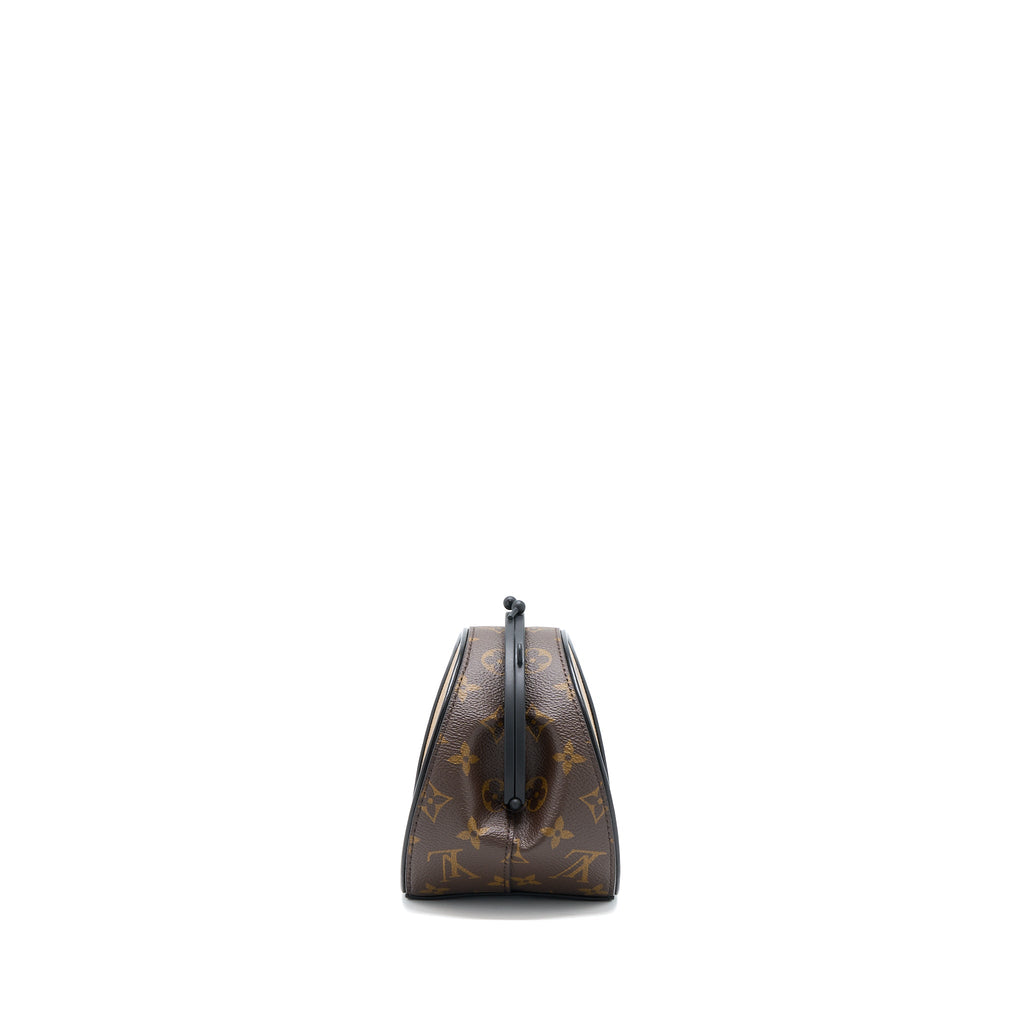 LOUIS VUITTON BOURSICOT CHAIN BAG REVERSE MONOGRAM CANVAS WITH EXTRA LV STRAP