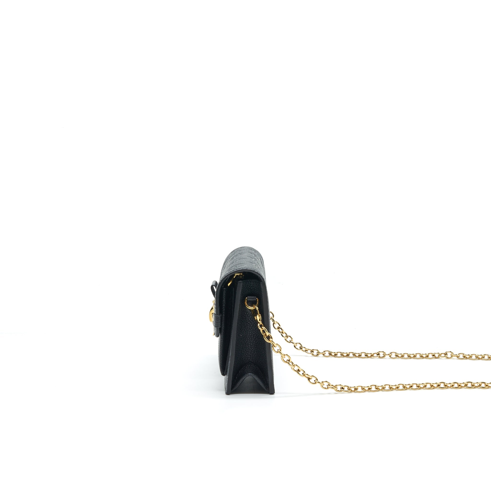 LOUIS VUITTON VAVIN CHAIN WALLET BLACK
