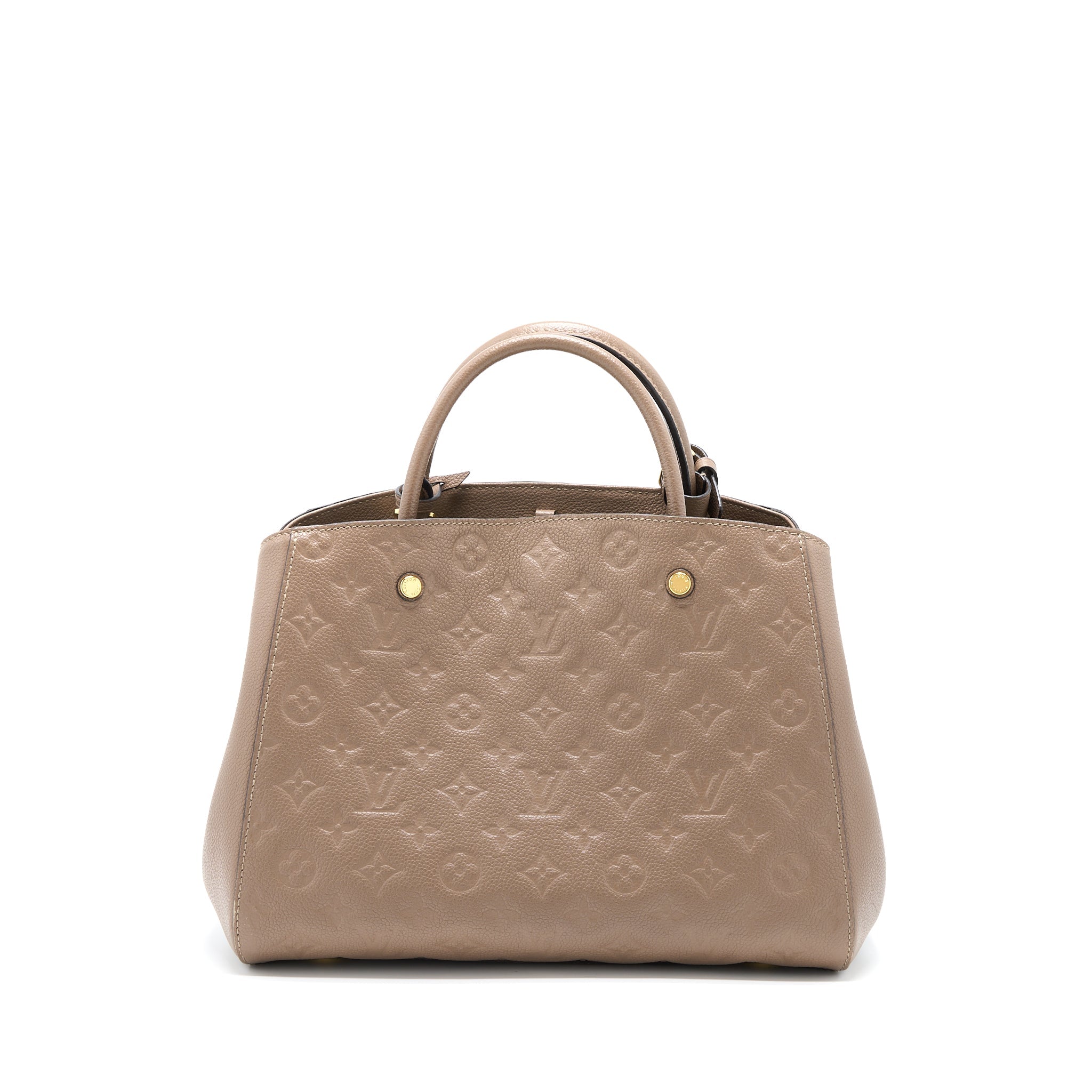 LOUIS VUITTON MONTAIGNE MM MONOGRAM EMPREINTE DARK BEIGE GHW
