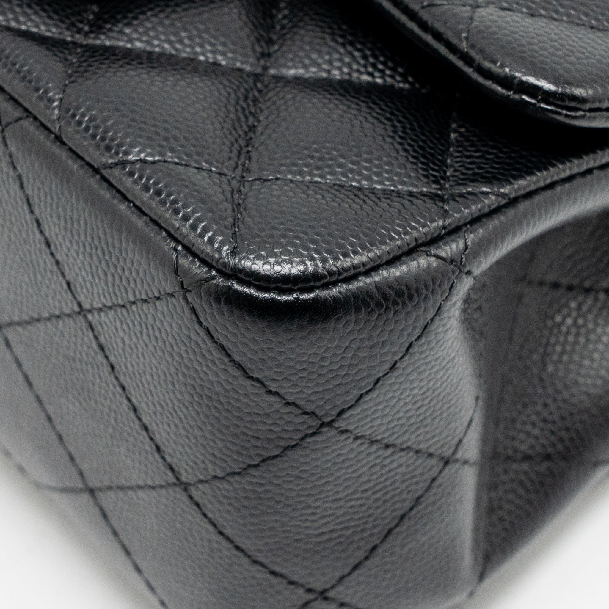 CHANEL MINI SQUARE FLAP BAG CAVIAR BLACK LGHW