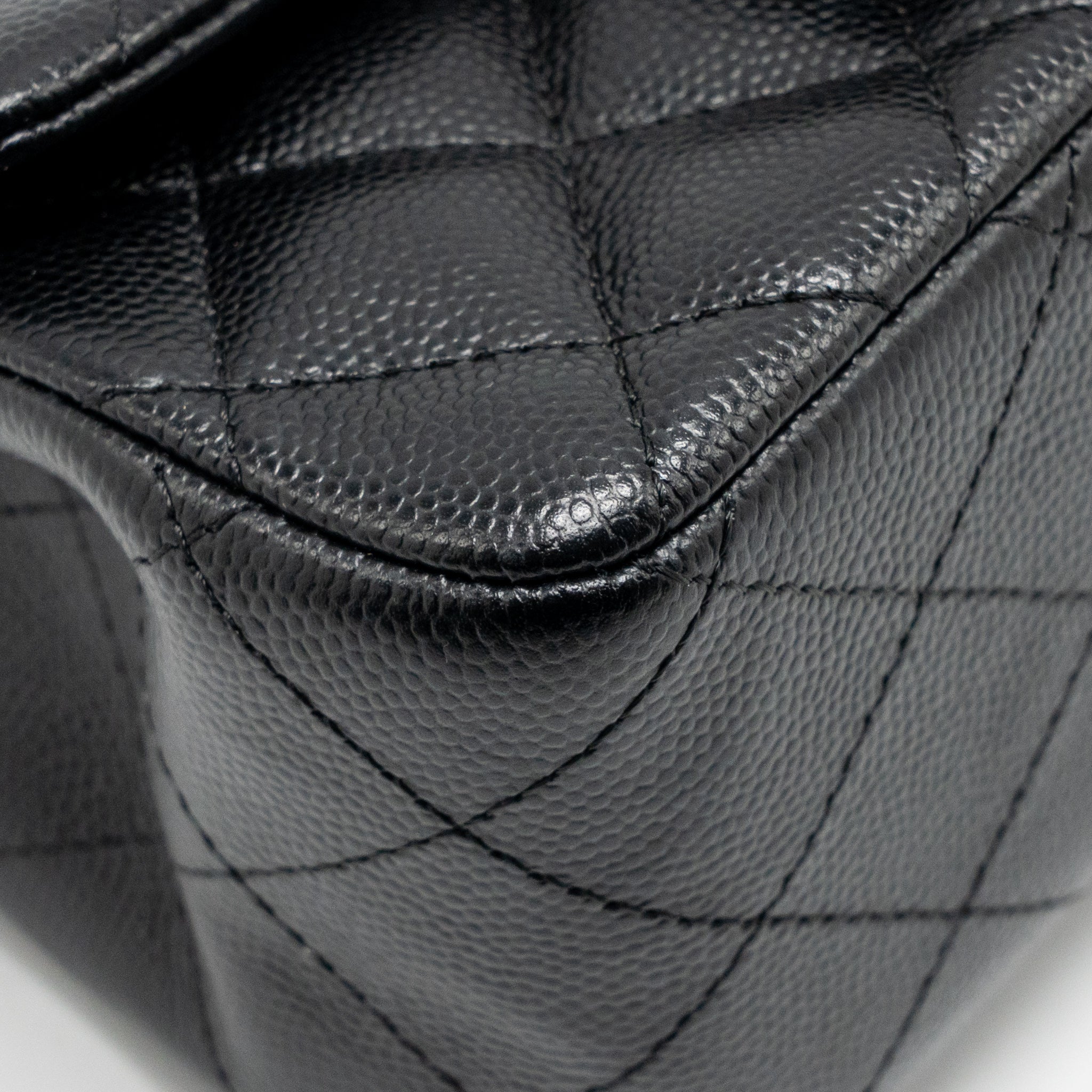 CHANEL MINI SQUARE FLAP BAG CAVIAR BLACK LGHW