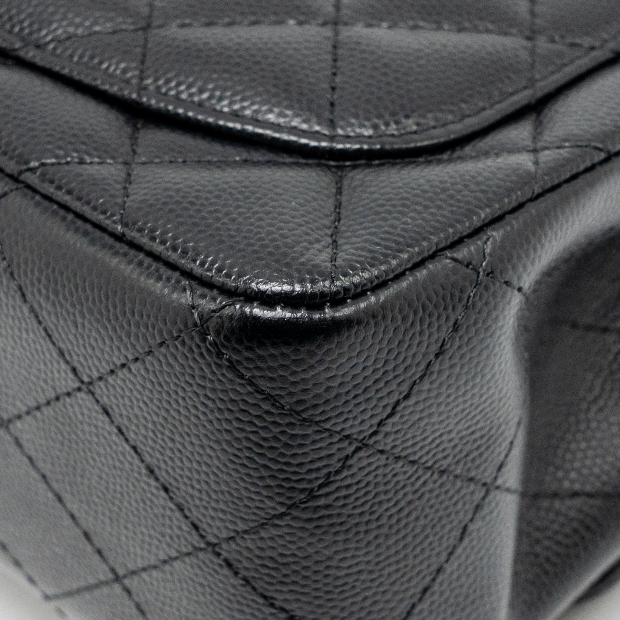CHANEL MINI SQUARE FLAP BAG CAVIAR BLACK LGHW