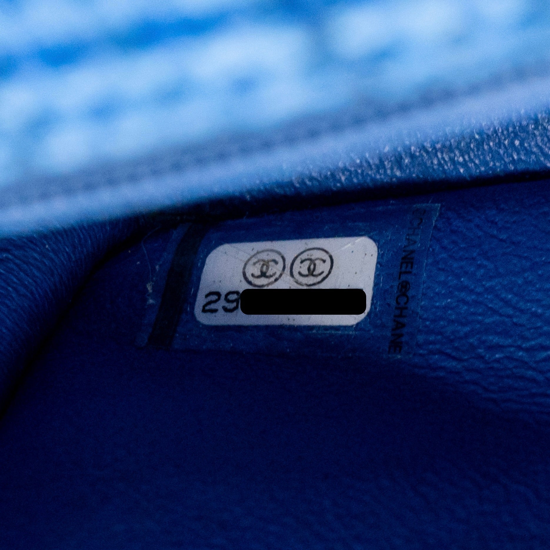 CHANEL MINI RECTANGULAR TWEED BLUE SHW