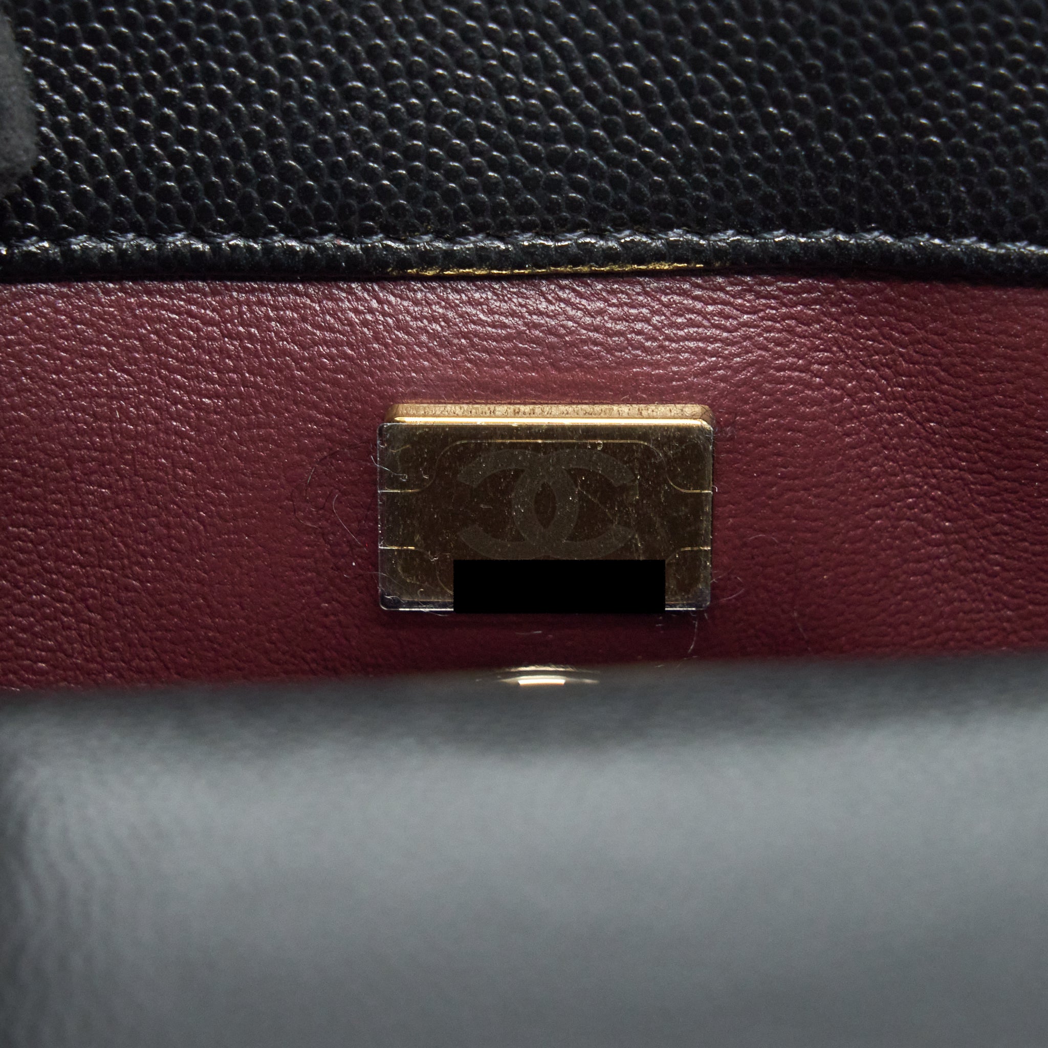 CHANEL MINI COCO HANDLE 20CM CAVIAR BLACK LGHW (MICROCHIP)