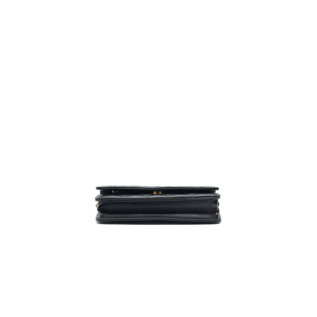 CHANEL 2021 SEASONAL WALLET ON CHAIN BLACK GHW