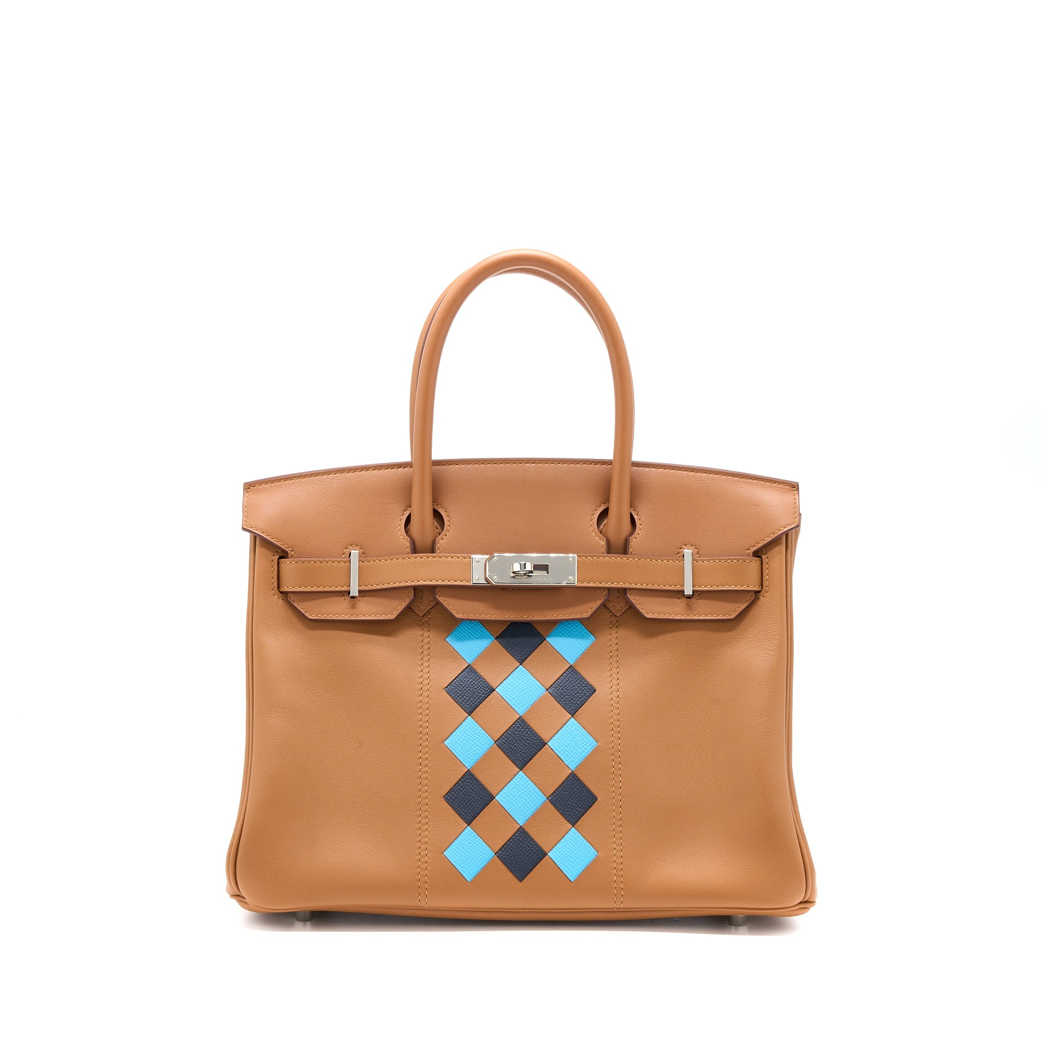 HERMES BIRKIN 30 TRESSAGE SWIFT/ EPSOM GOLD/BLEU INDIGO/BLEU NORD SHW