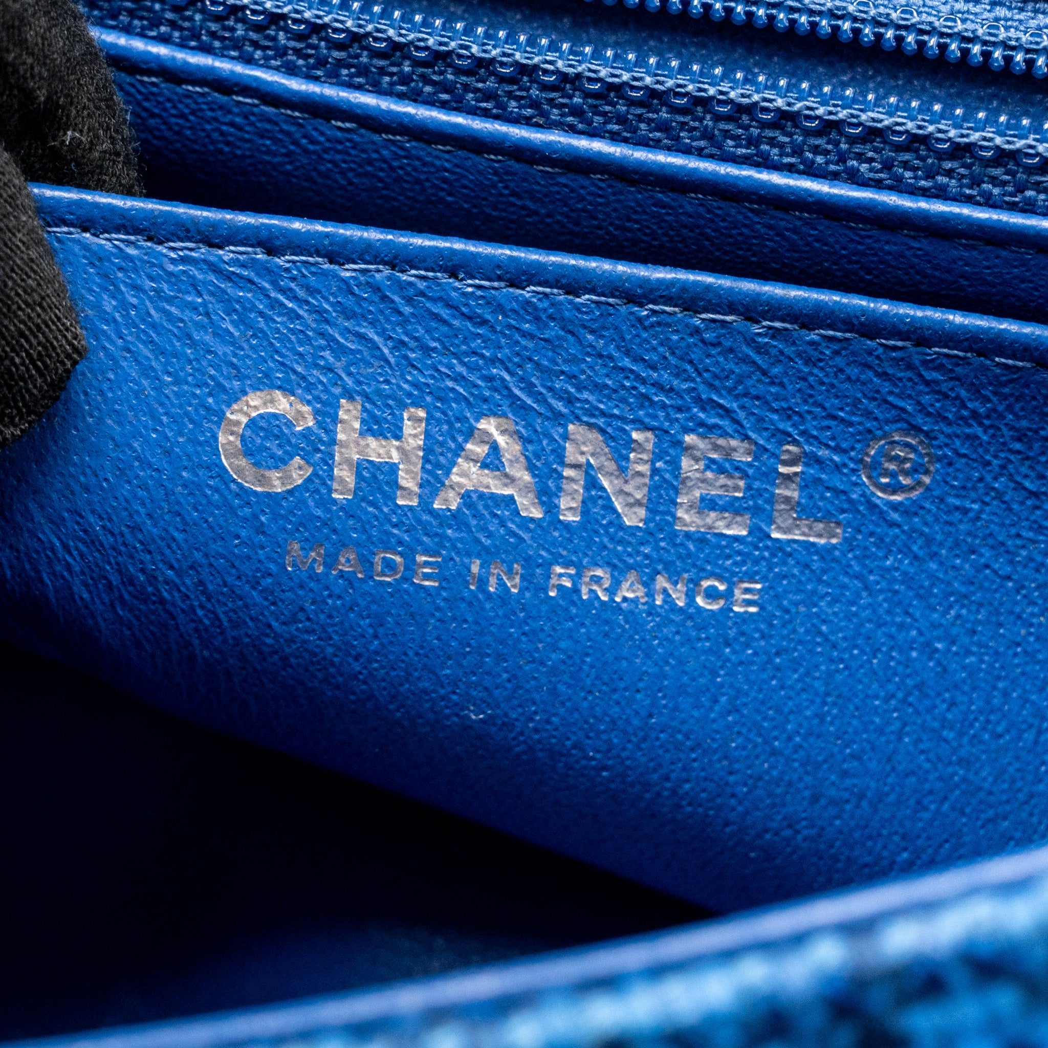 CHANEL MINI RECTANGULAR TWEED BLUE SHW
