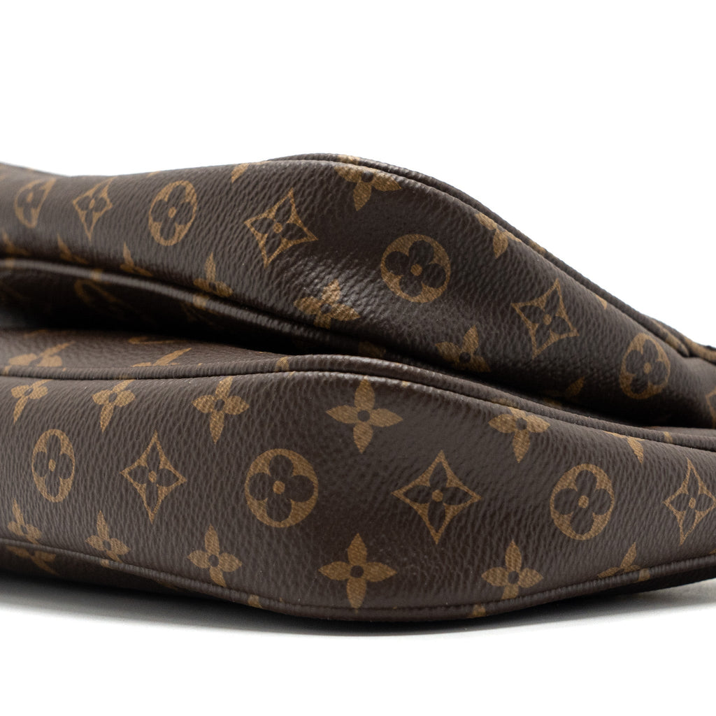 LOUIS VUITTON MULTI POCHETTE MONOGRAM CANVAS KHAKI STRAP GHW