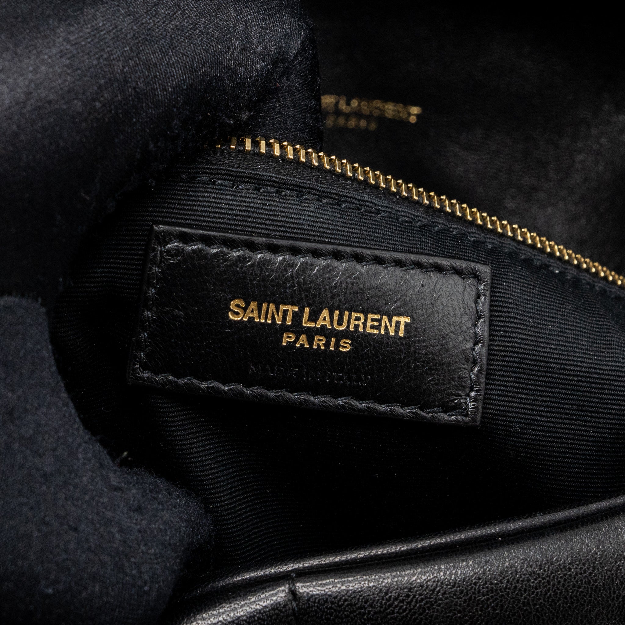 SAINT LAURENT/YSL SMALL PUFFER QUILTED NAPPA BLACK GHW