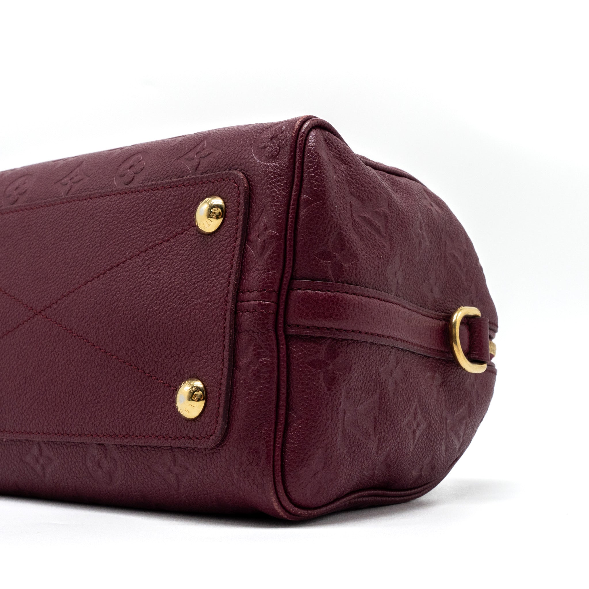 LOUIS VUITTON SPEEDY 25 BANDOULIERE MONOGRAM EMPREINTE PURPLE GHW