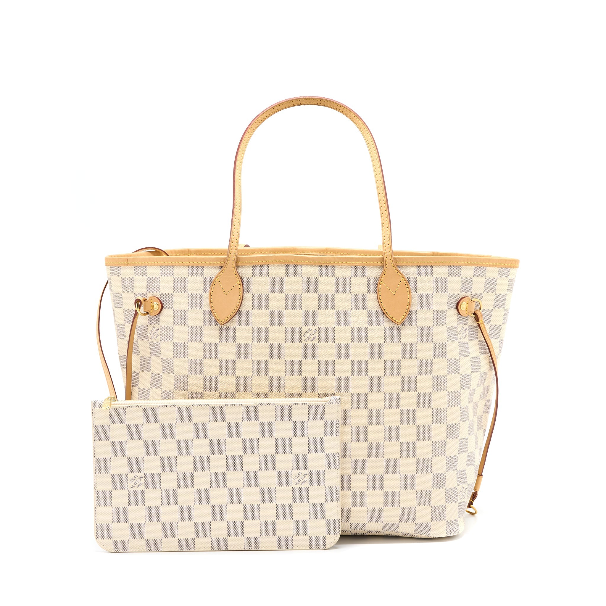 LOUIS VUITTON NEVERFULL MM DAMIER AZUR CANVAS GHW