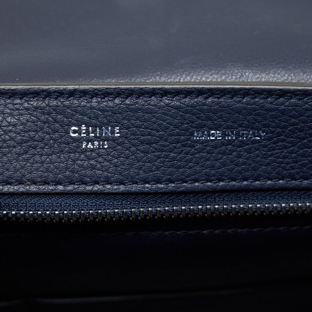 CELINE TRAPEZE BAG NAVY WITH SHW