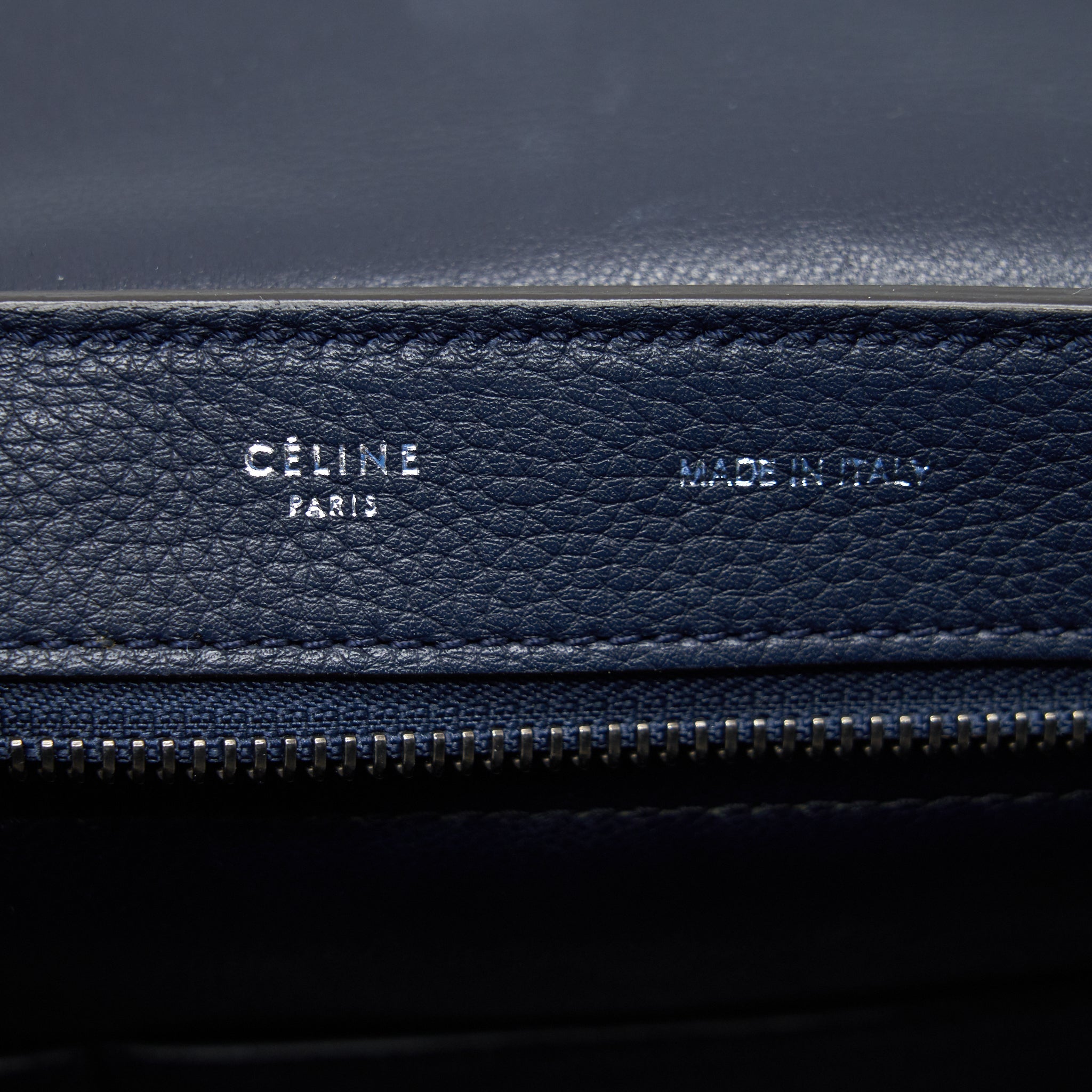 CELINE TRAPEZE BAG NAVY WITH SHW