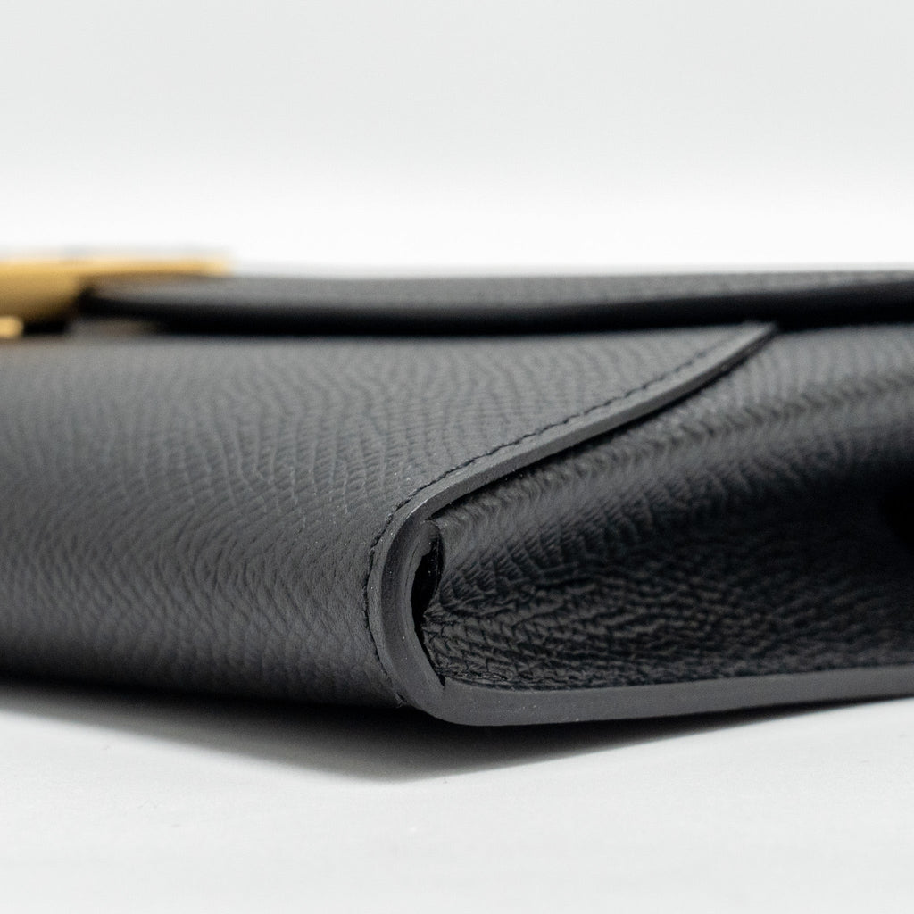 HERMES MAILLON TO GO WALLET EPSOM BLACK ENERMAL BUCKLE GHW