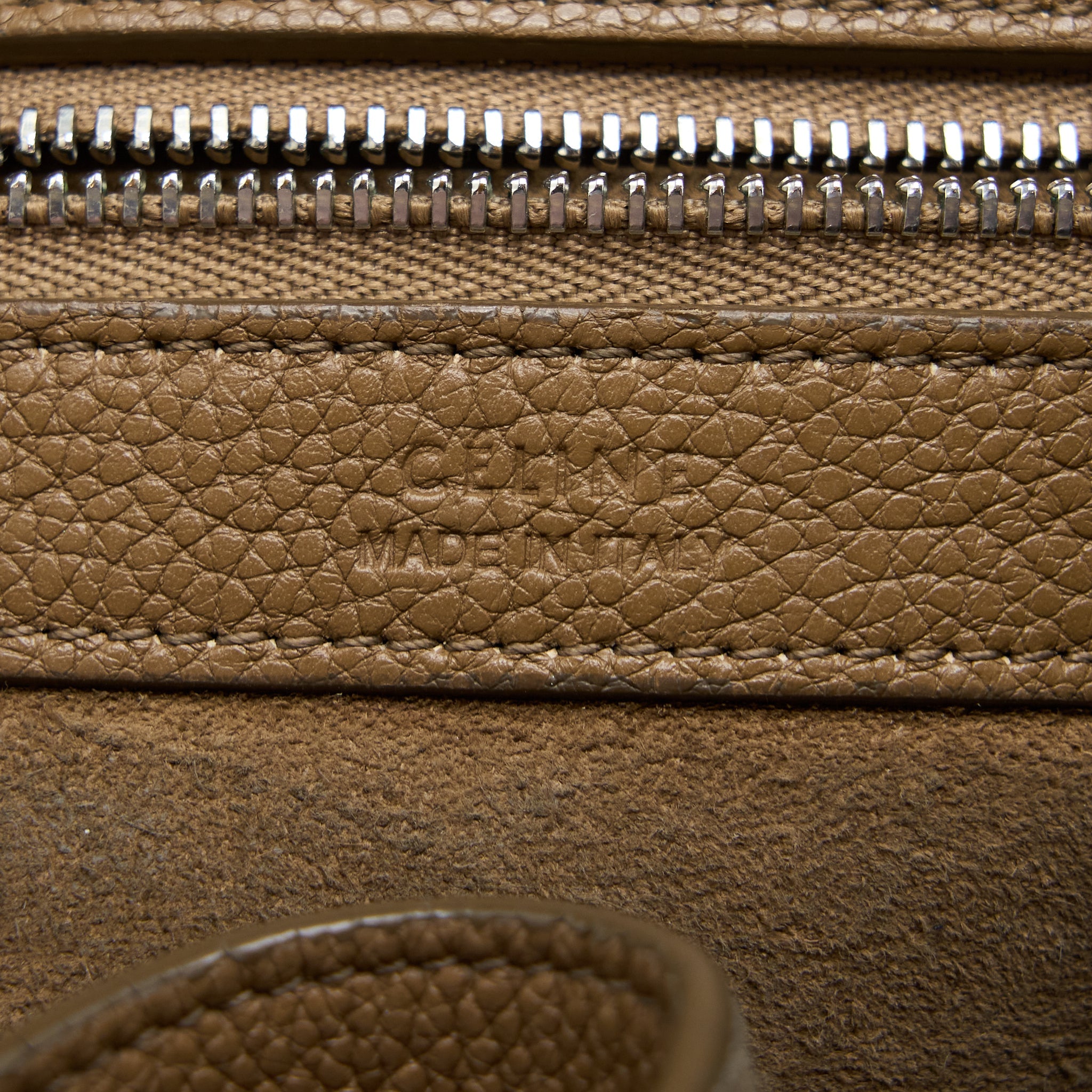 CELINE SMALL CABAS PHANTOM CALFSKIN TAUPE SHW