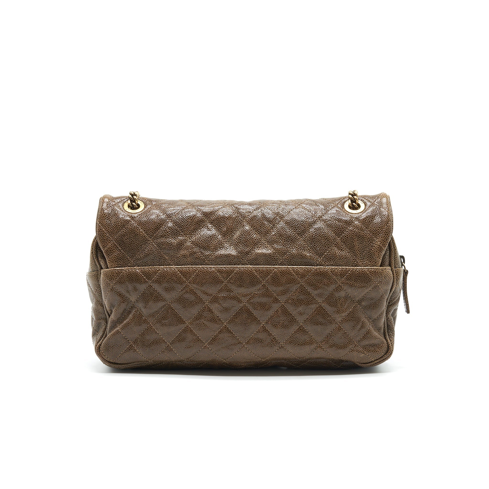 CHANEL SEASONAL CAVIAR JUMBO FLAP BAG WITH GHW