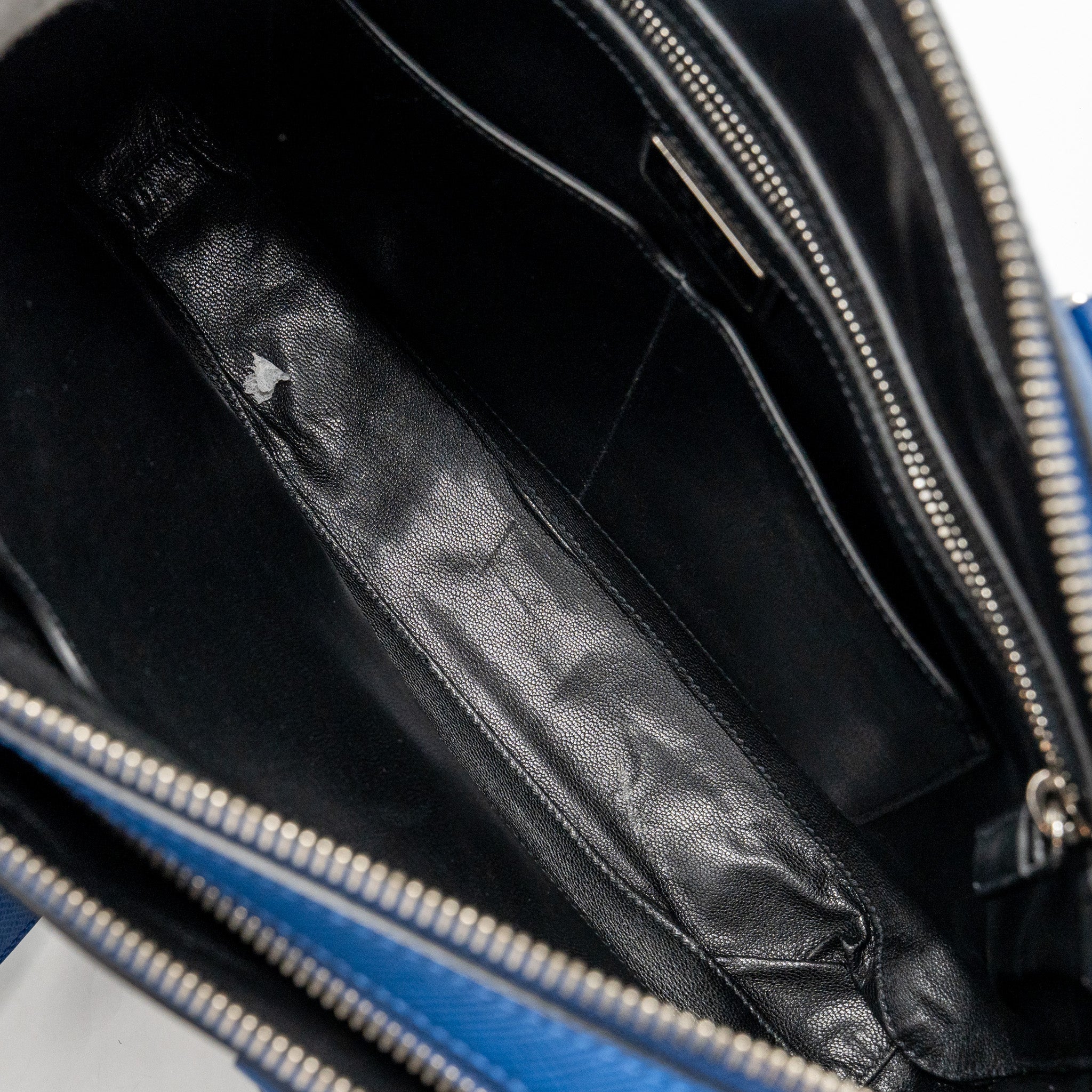 PRADA SAFFIANO BRIEFCASE AZZURRO SHW