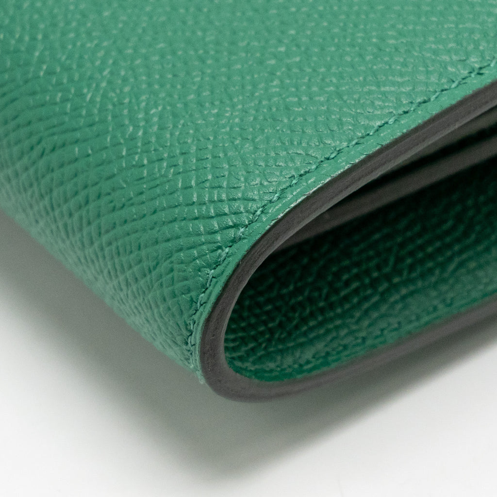 HERMES CONSTANCE COMPACT WALLET EPSOM GREEN SHW