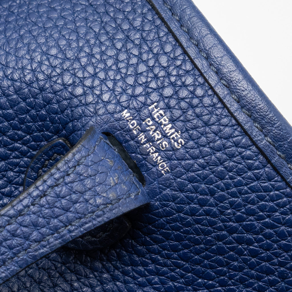 HERMES MINI EVELYNE CLEMENCE BLUE SAPHIR WITH MULTICOLOR STRAP SHW