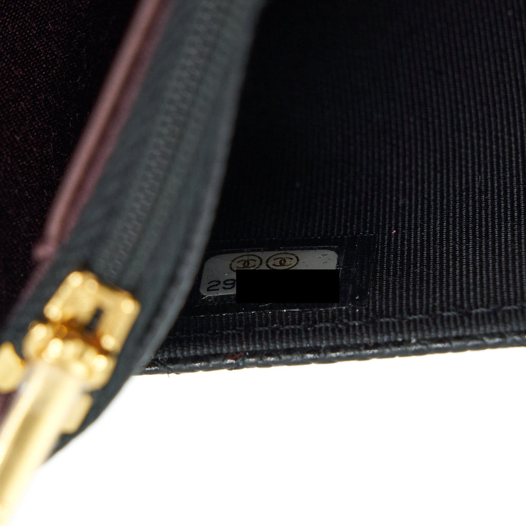 CHANEL CLASSIC WALLET ON CHAIN CAVIAR BLACK GHW