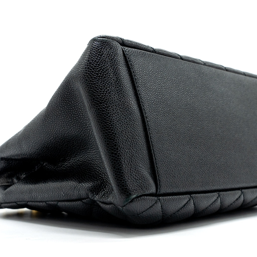 CHANEL GRAND SHOPPING TOTE CAVIAR BLACK GHW