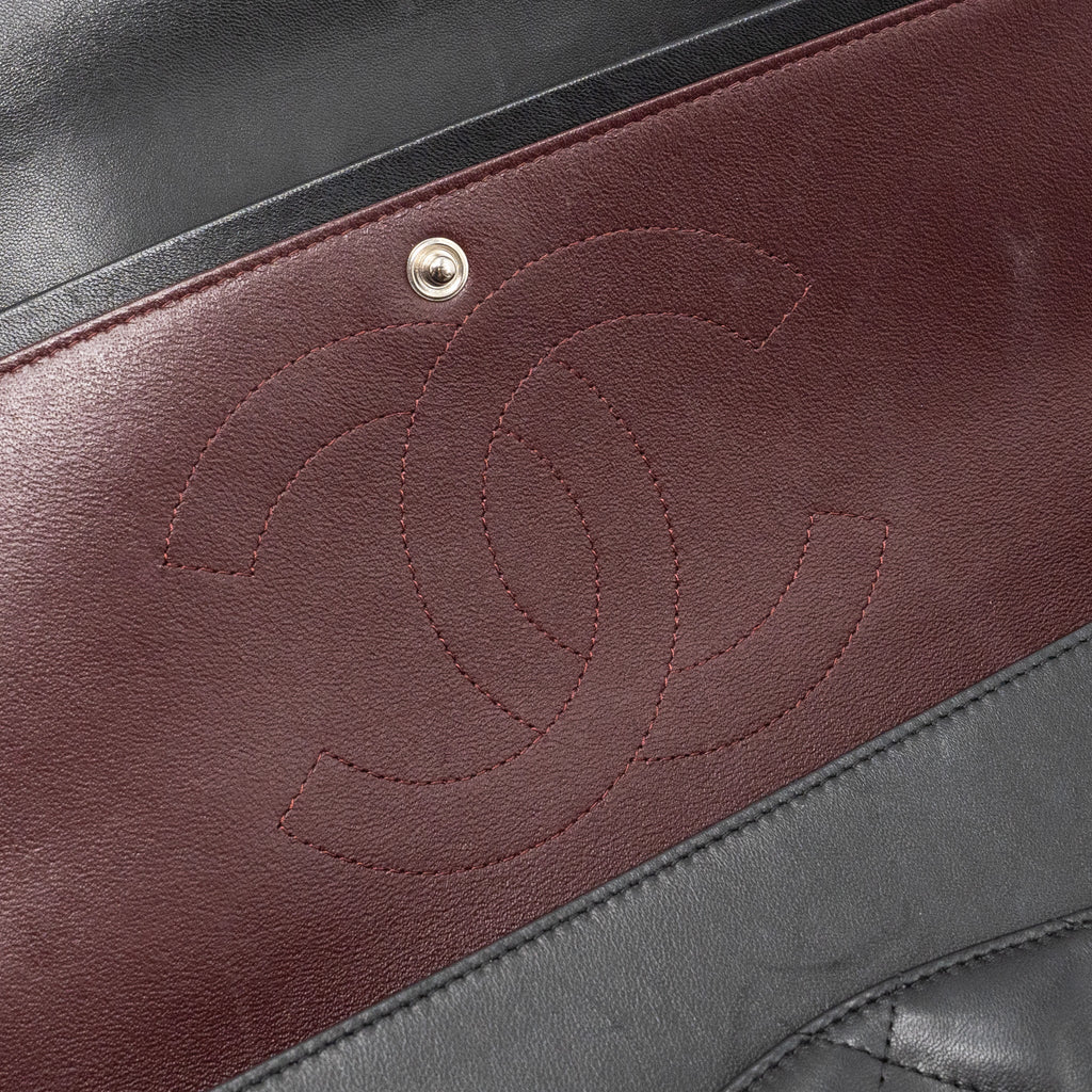 CHANEL JUMBO CLASSIC DOUBLE FLAP LAMBSKIN BLACK SHW