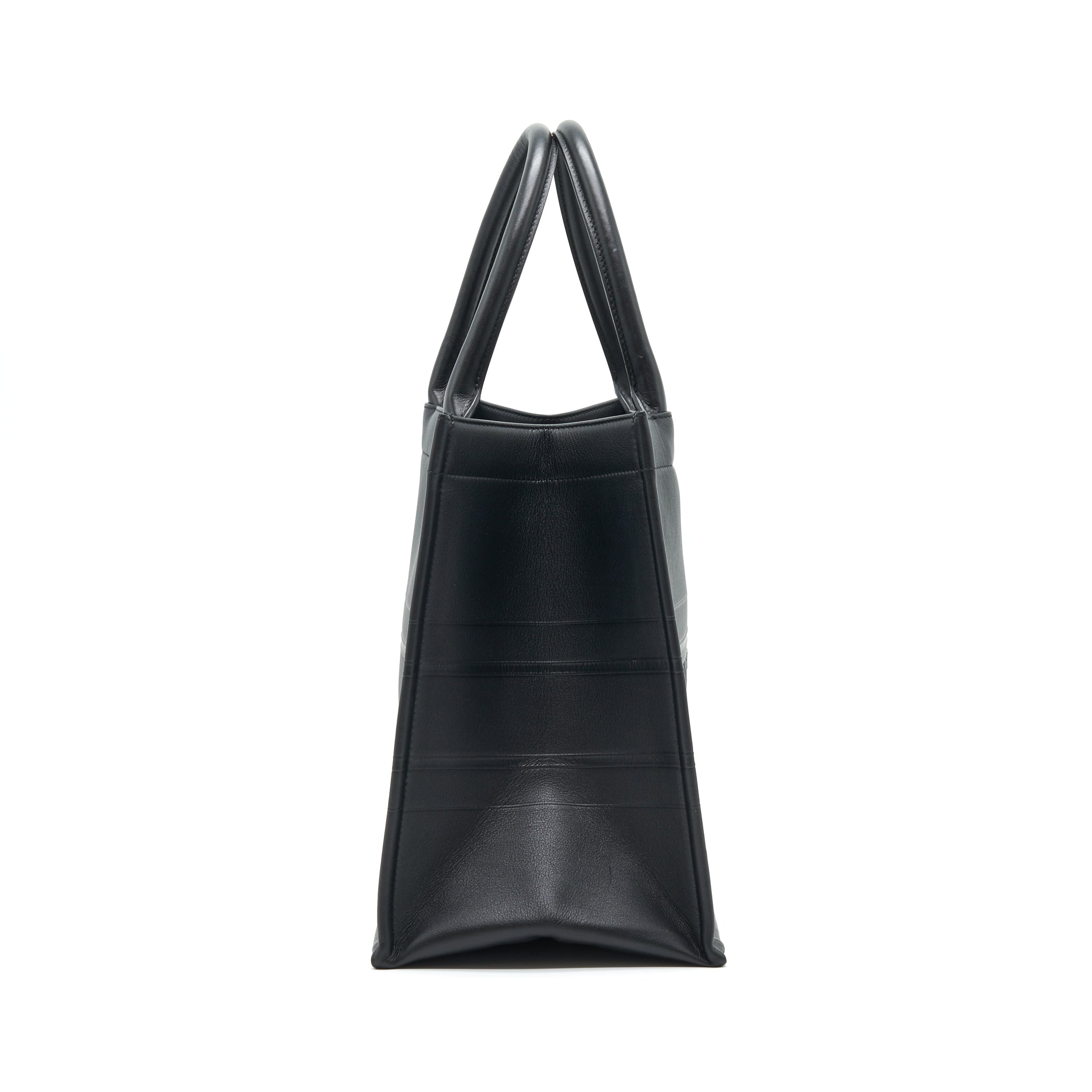 DIOR SMALL LEATHER BOOK TOTE SO BLACK
