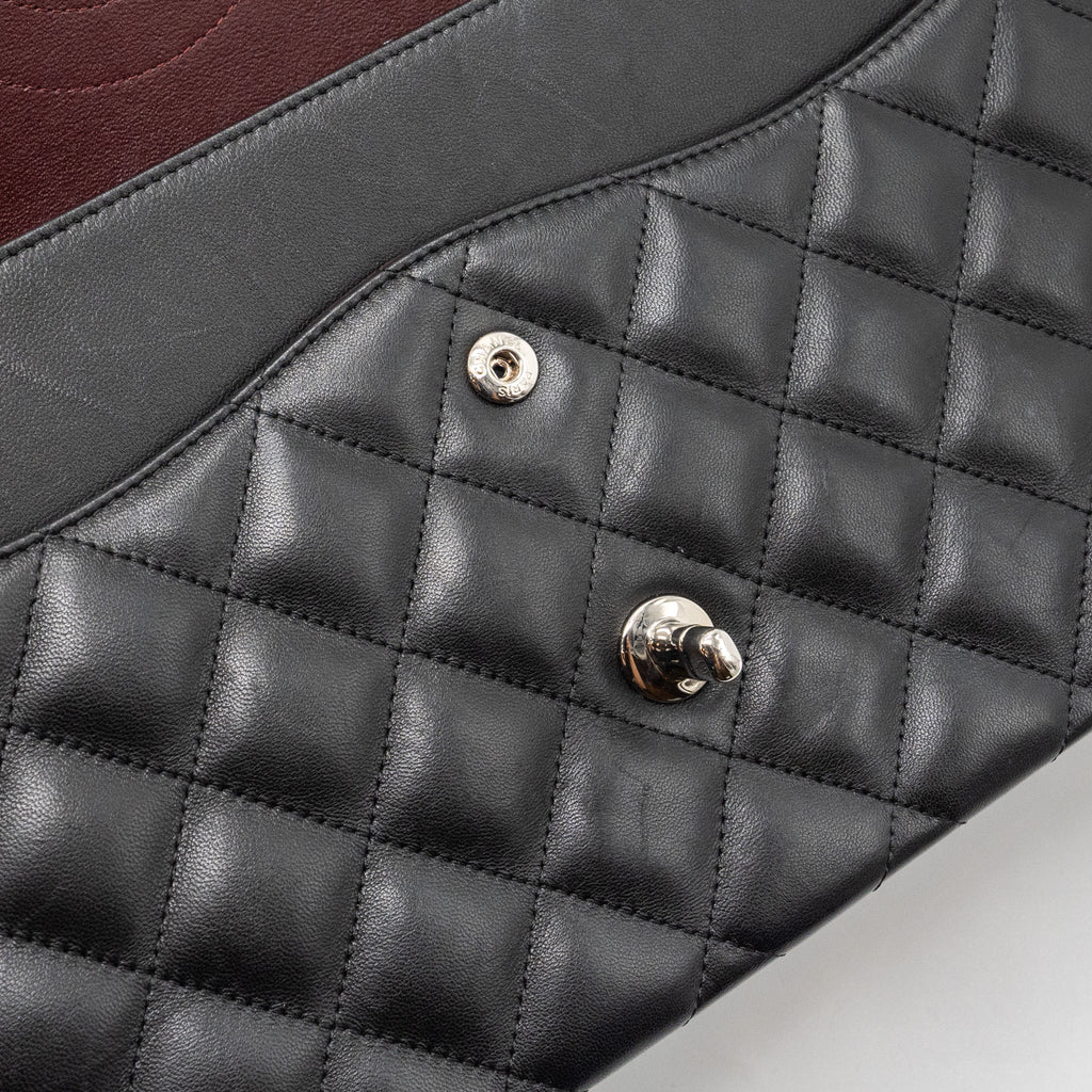 CHANEL JUMBO CLASSIC DOUBLE FLAP LAMBSKIN BLACK SHW