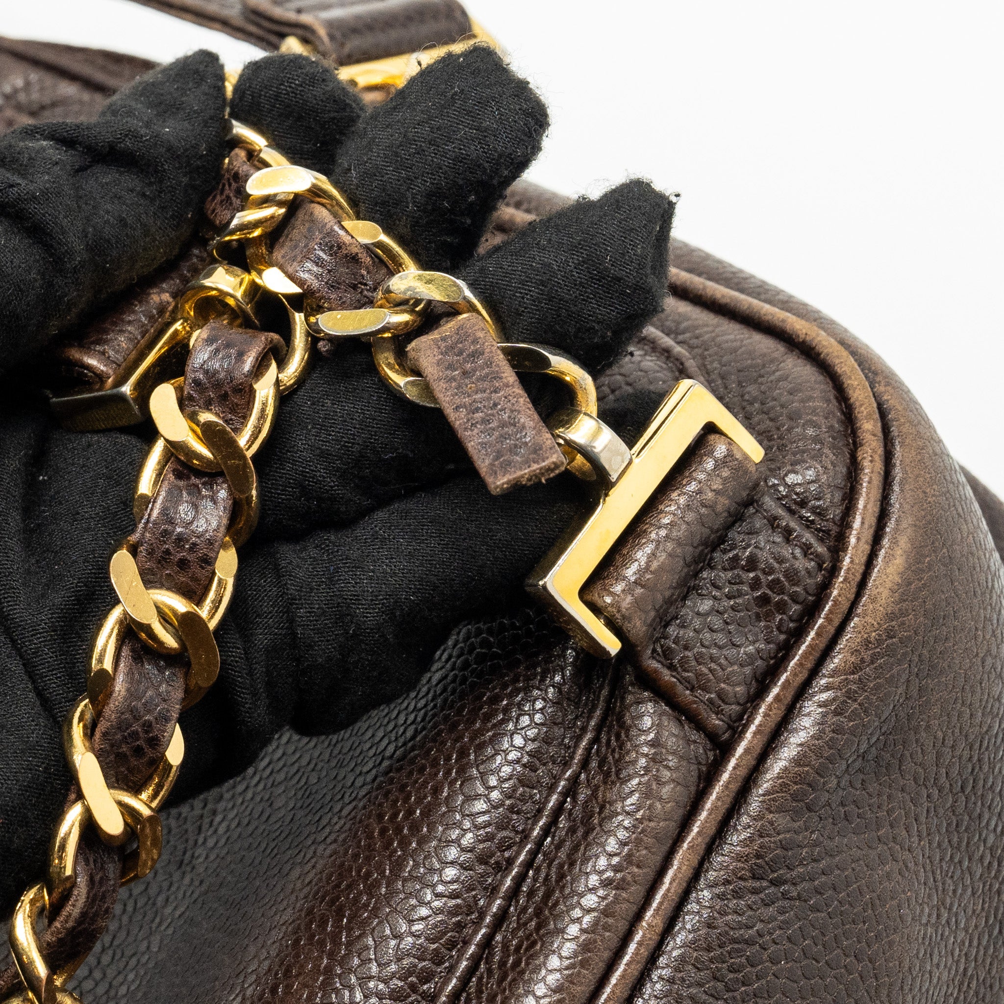 CHANEL VINTAGE FLAP BACKPACK CAVIAR BROWN GHW