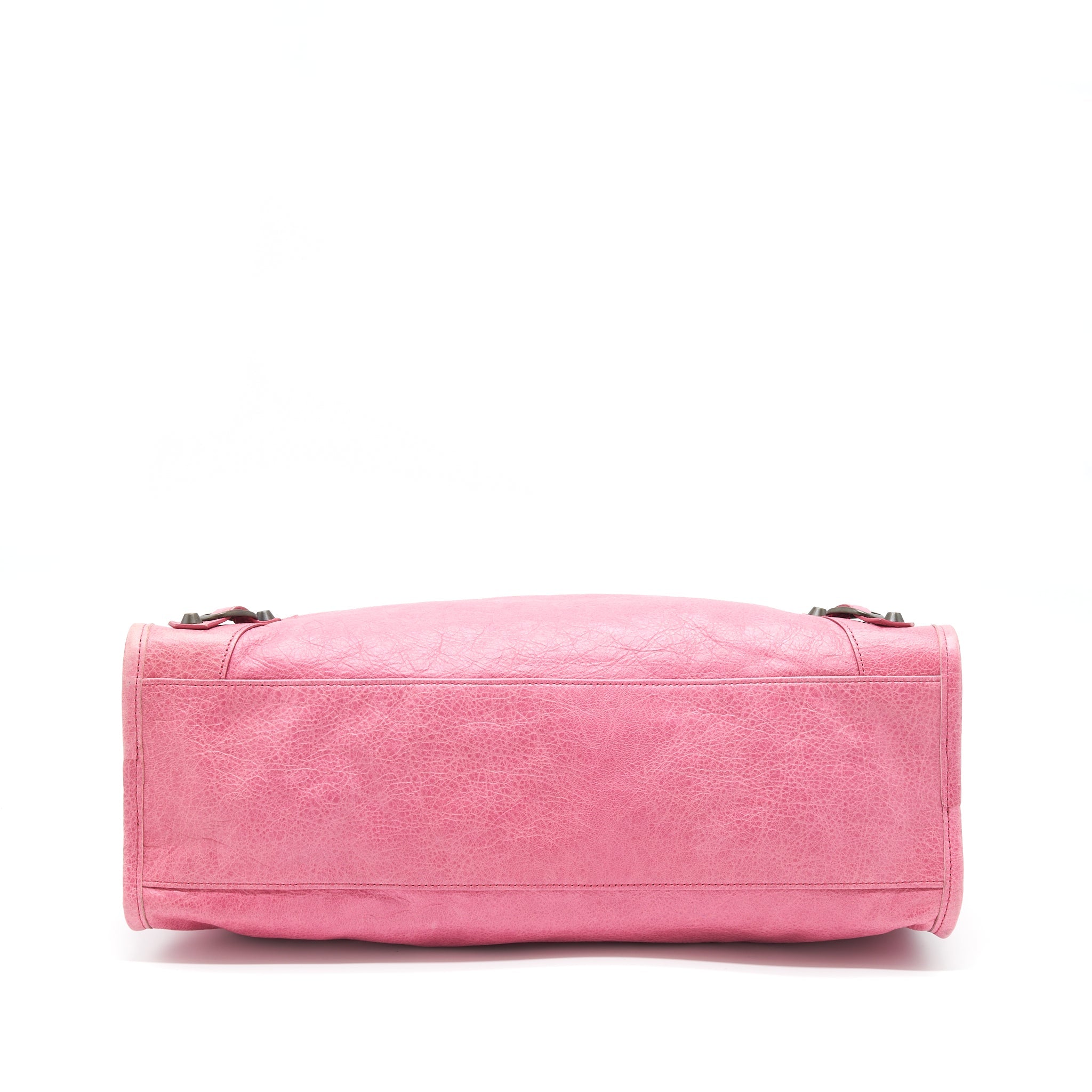 BALENCIAGA CLASSIC CITY BAG PINK RUTHENIUM HARDWARE