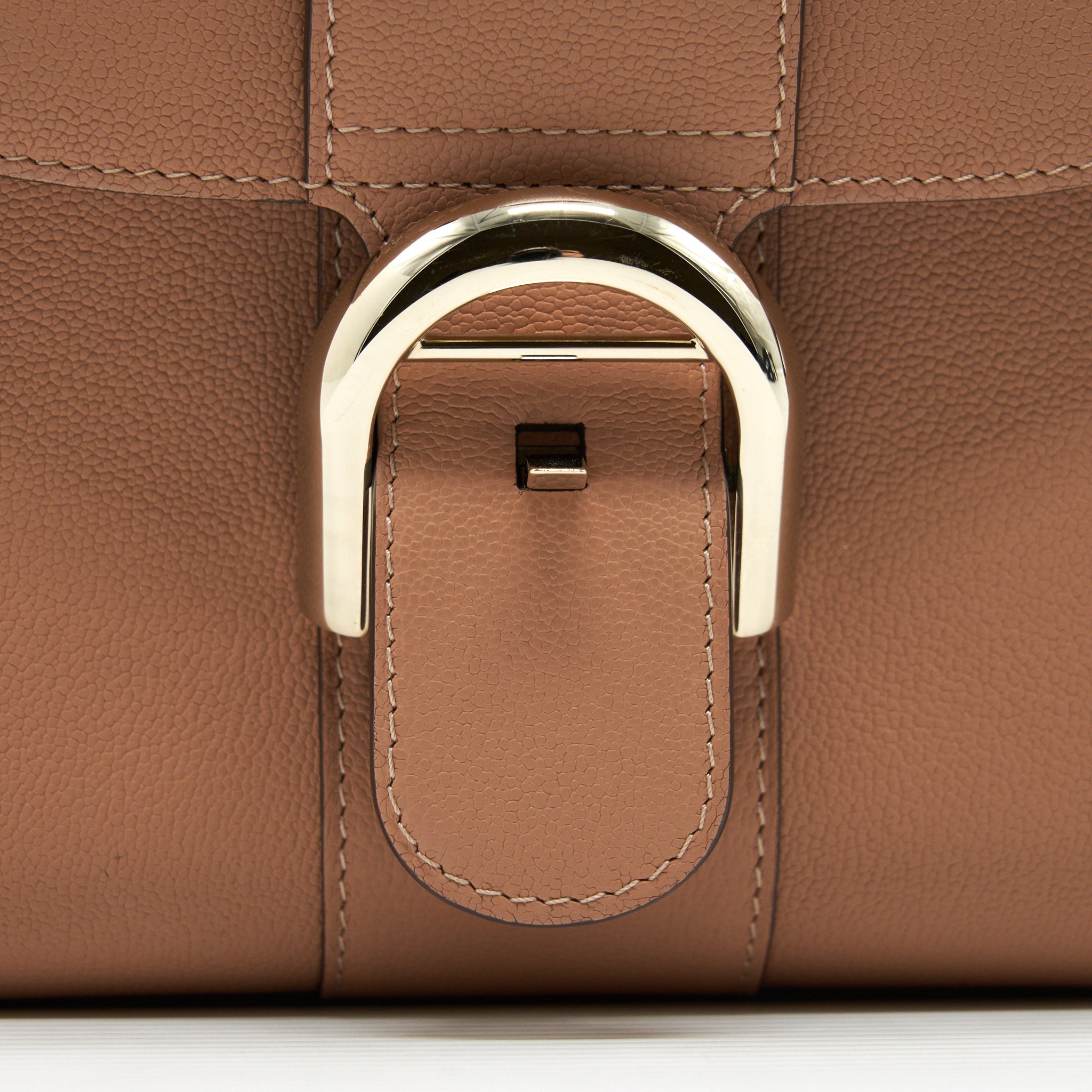 DELVAUX MINI BRILLIANT BAG GRAINED CALFSKIN BEIGE GHW