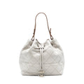 CHANEL CAVIAR BUCKET TOTE BAG GREY SHW SERIAL15