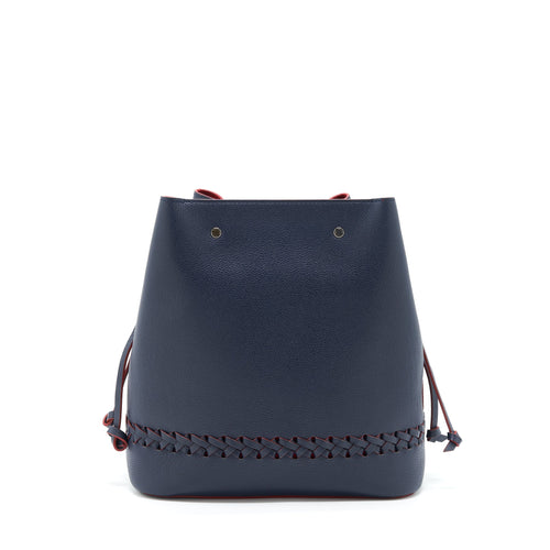 LOUIS VUITTON LOCKME BUCKET BAG NAVY/RED WITH AN EXTRA BAG CHARM SHW