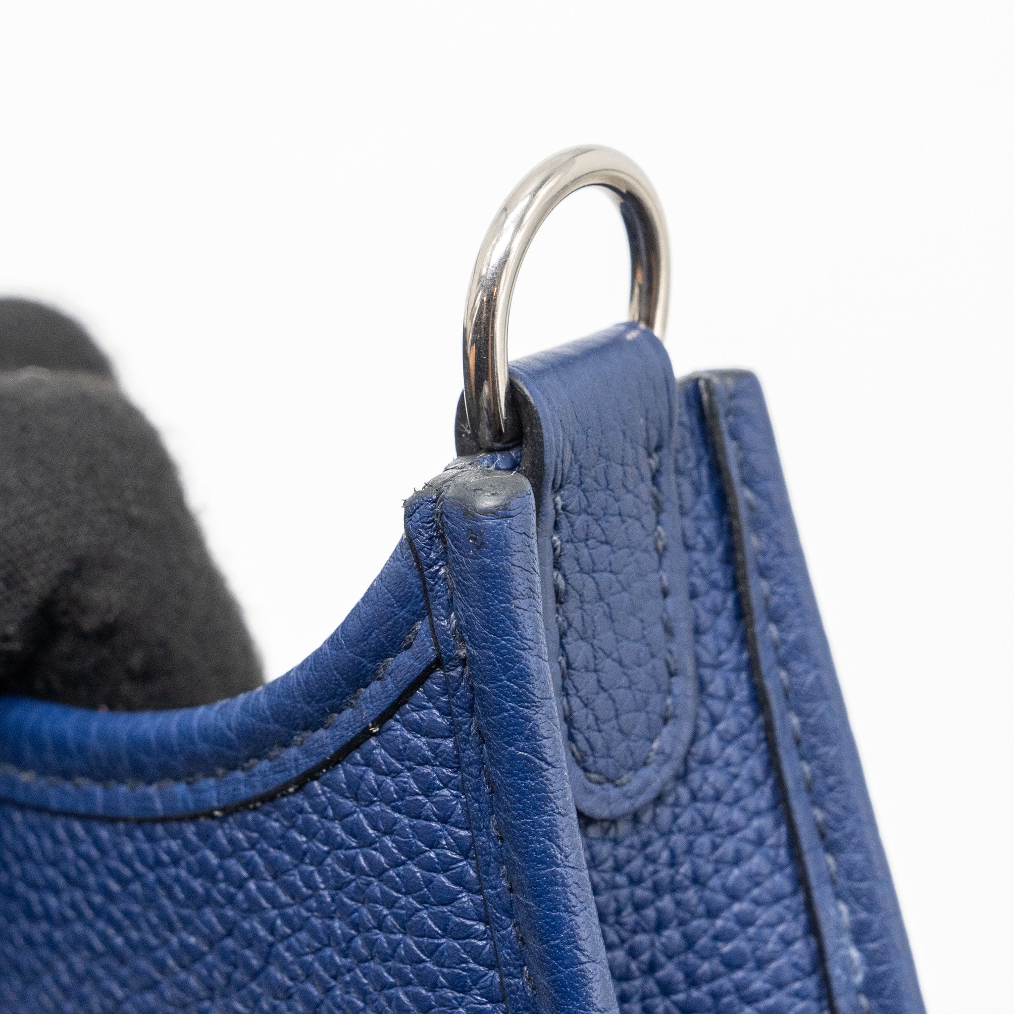 HERMES MINI EVELYNE CLEMENCE BLUE SAPHIR WITH MULTICOLOR STRAP SHW