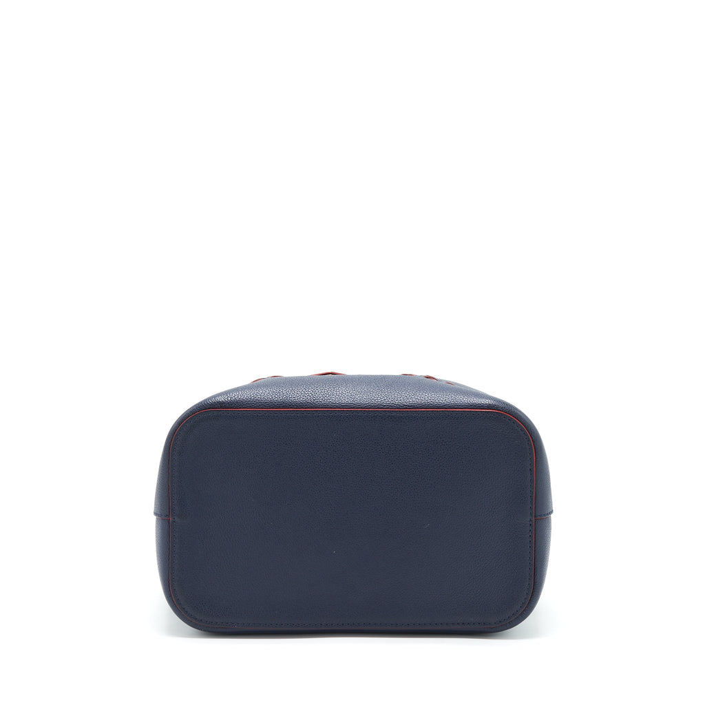 LOUIS VUITTON LOCKME BUCKET BAG NAVY/RED WITH AN EXTRA BAG CHARM SHW