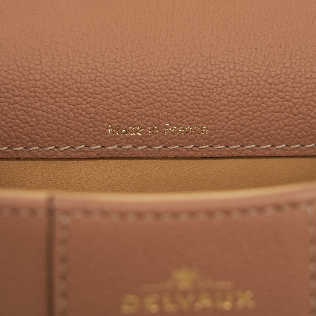 DELVAUX MINI BRILLIANT BAG GRAINED CALFSKIN BEIGE GHW