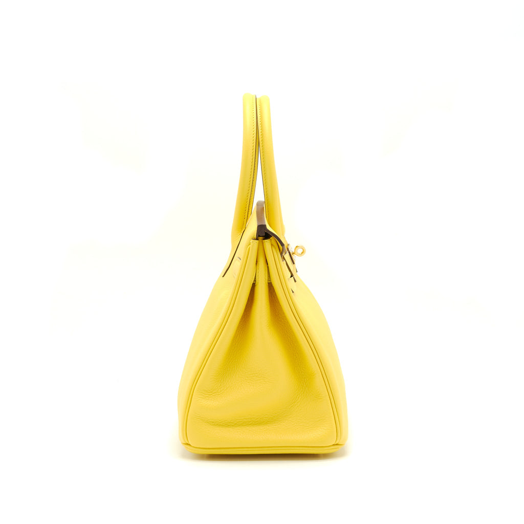 HERMES BIRKIN 30 TAURILLON NOVILLO LEATHER 9O JAUNE DE NAPLES GHW