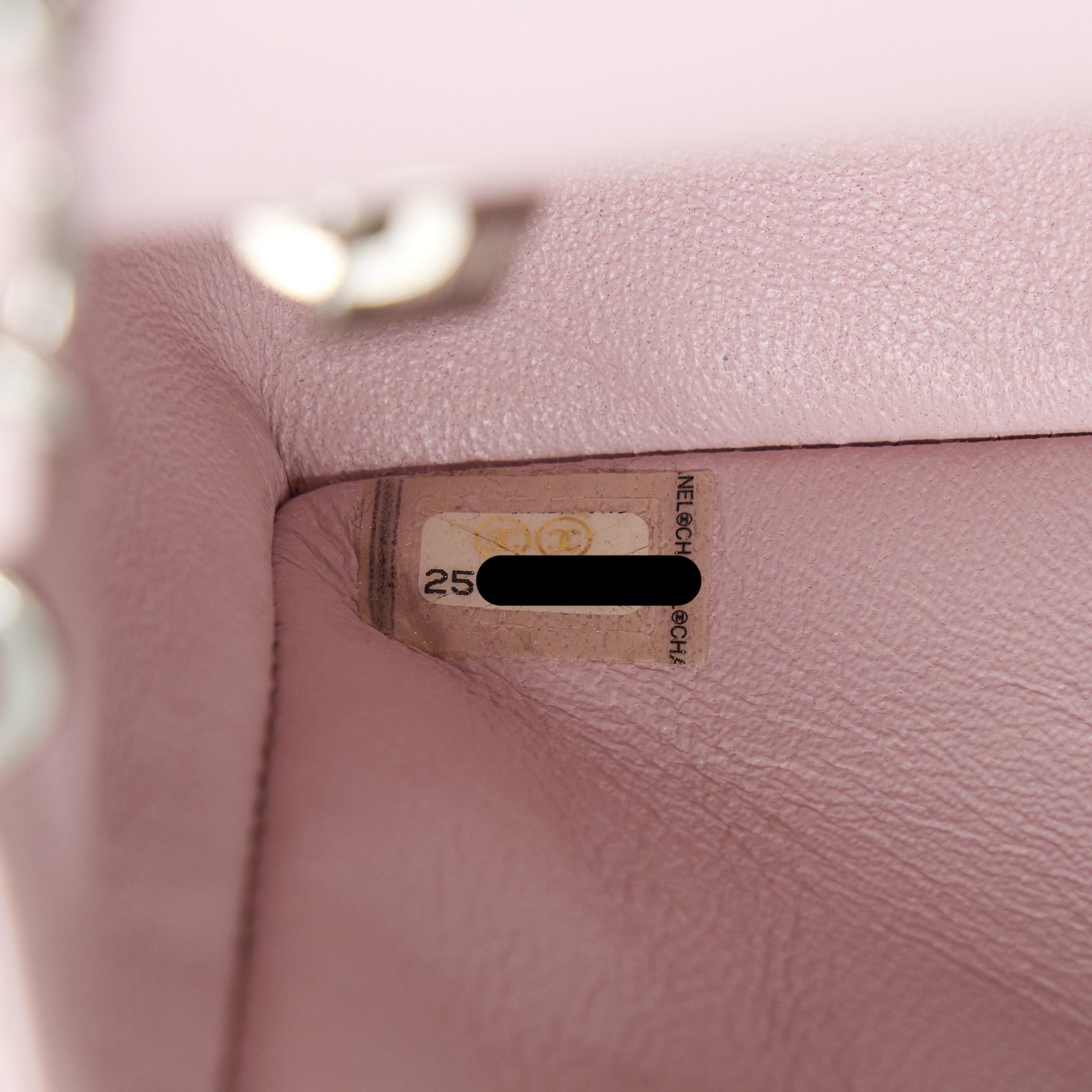 CHANEL MINI RECTANGULAR FLAP BAG LAMBSKIN LIGHT PINK SHW