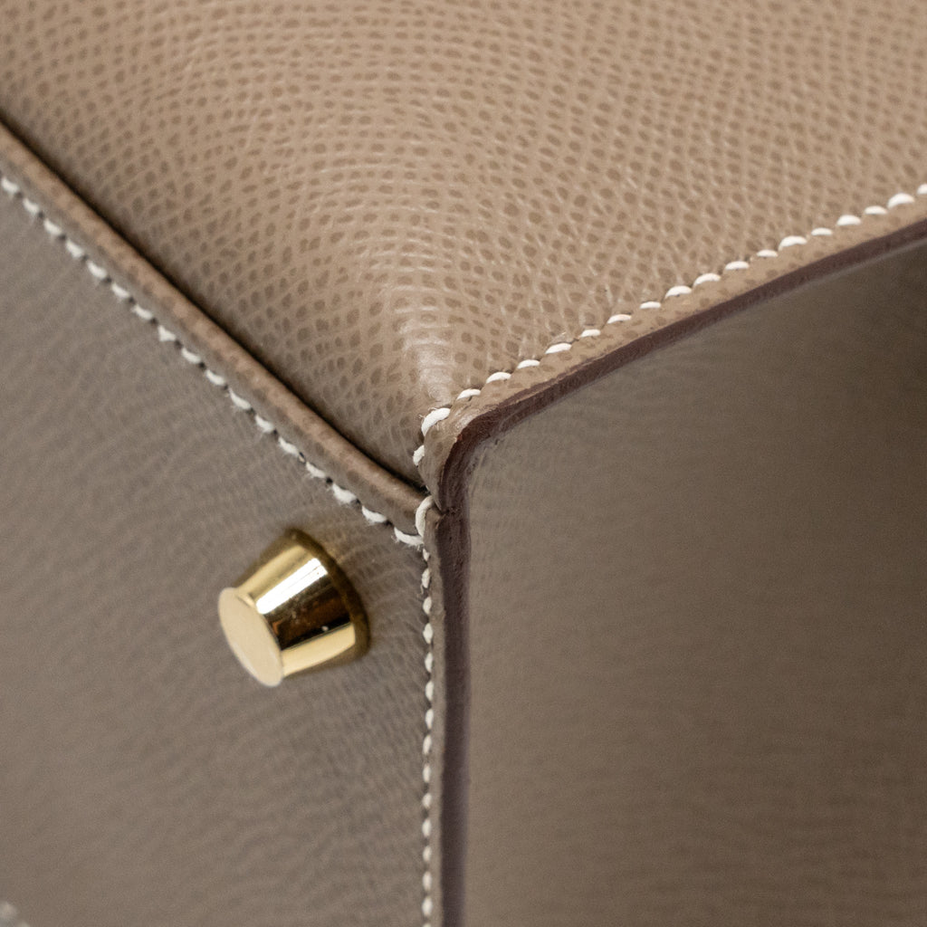 HERMES KELLY 28 EPSOM ETOUPE GHW