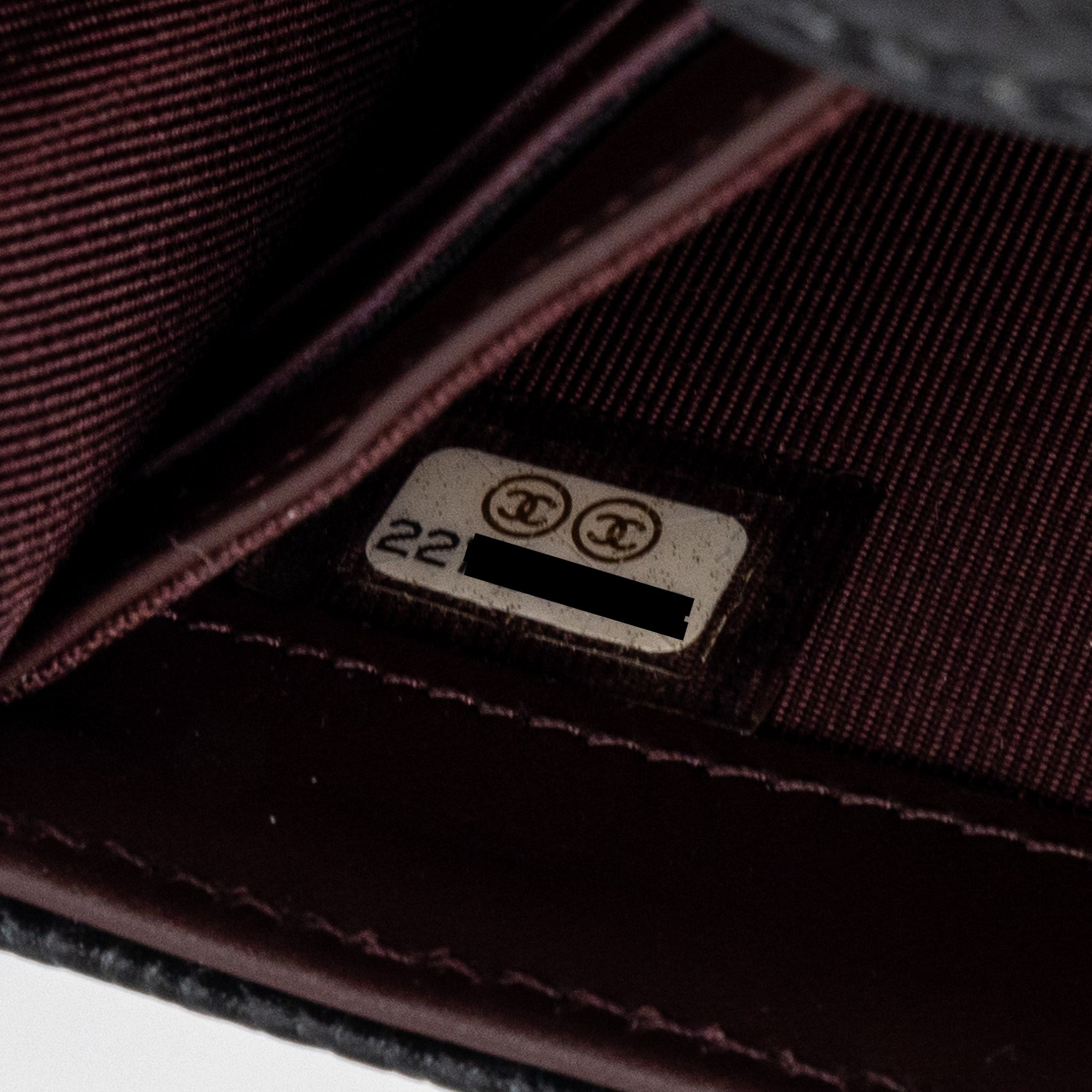 CHANEL CLASSIC FLAP WALLET GRAINED CALFSKIN BLACK GHW