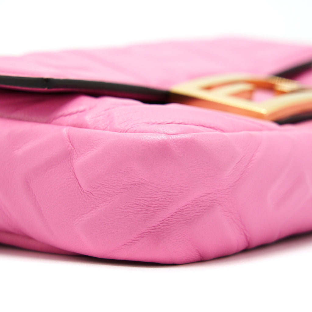 FENDI MINI BAGUETTE LAMBSKIN PINK GHW