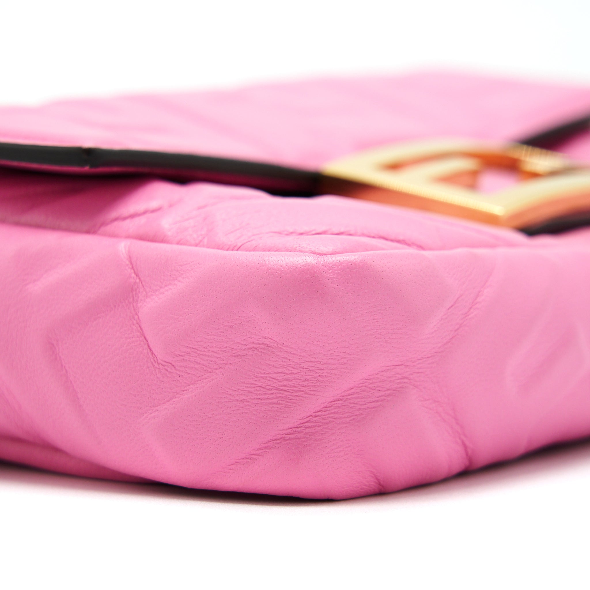 FENDI MINI BAGUETTE LAMBSKIN PINK GHW