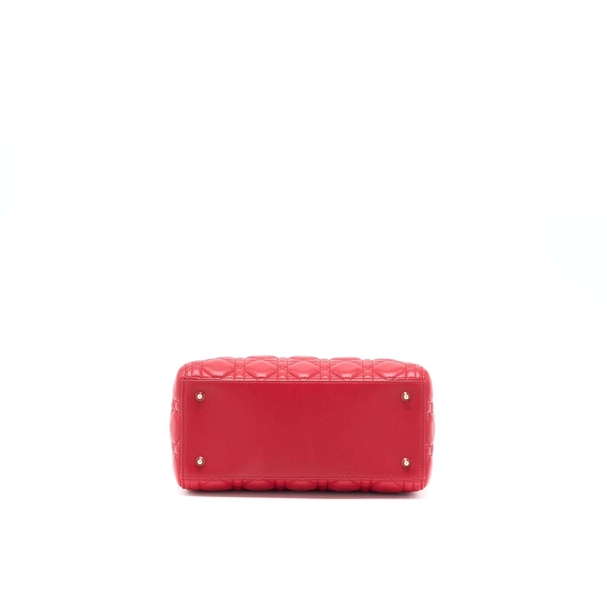 DIOR MEDIUM LADY DIOR LAMBSKIN RED GHW