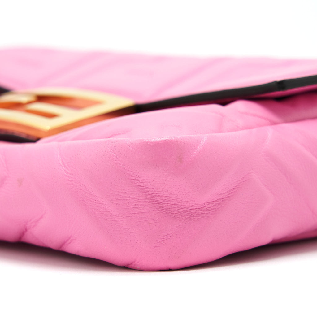 FENDI MINI BAGUETTE LAMBSKIN PINK GHW