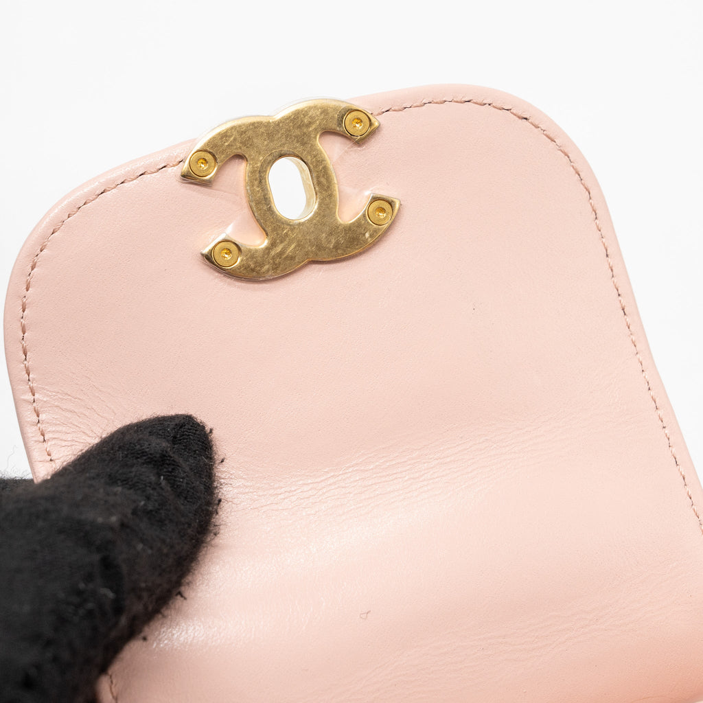 CHANEL 23K MINI SHOPPING TOTE / KELLY BAG CALFSKIN PINK GHW (MICROCHIP)
