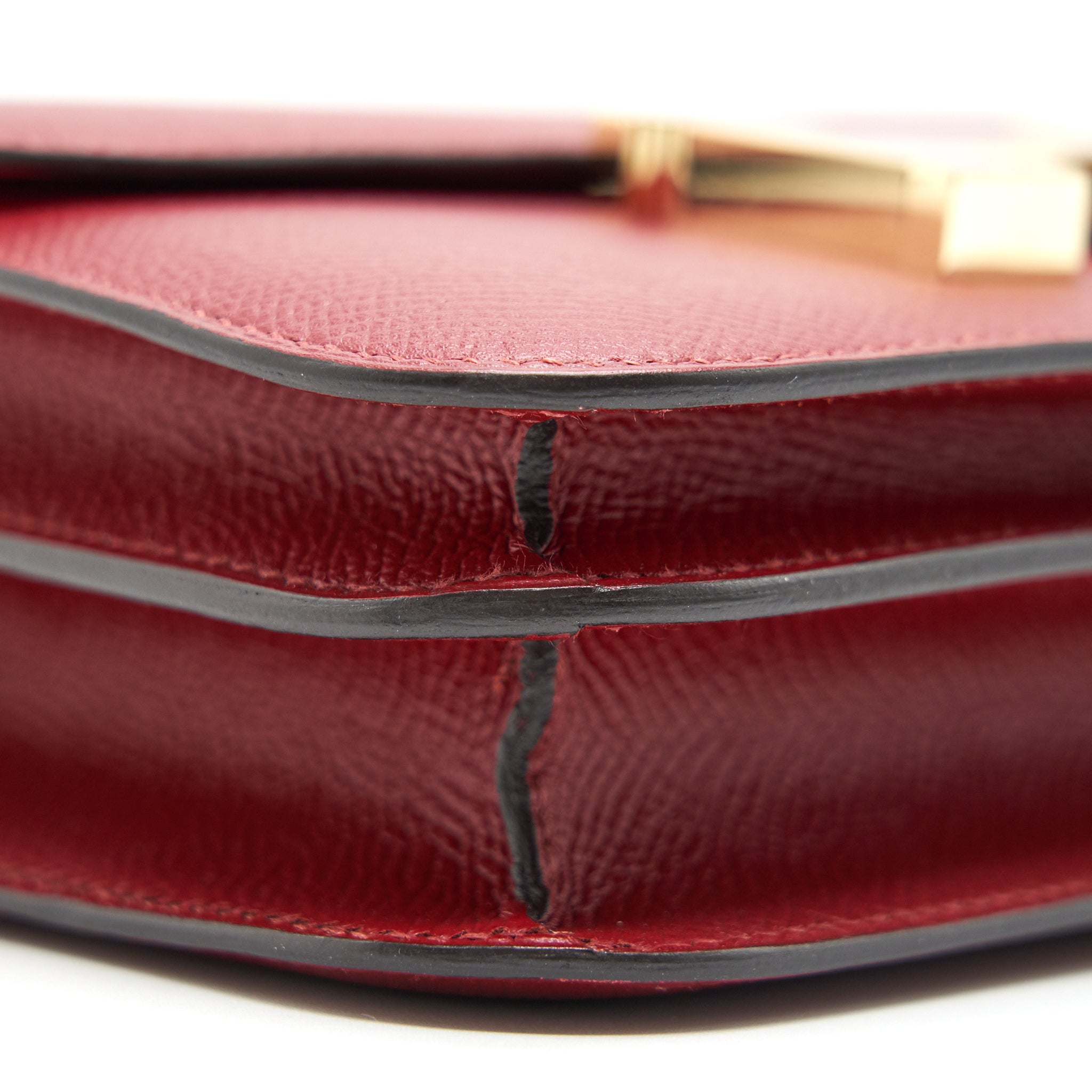 HERMES MINI CONSTANCE BAG ROUGE GRENADE EPSOM LEATHER