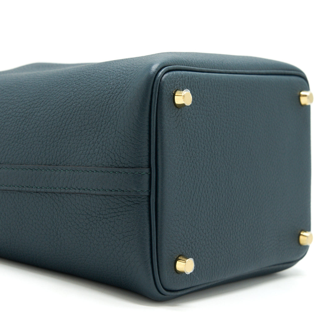 HERMES PICOTIN 18 LOCK BAG VERT CYPRESS GHW