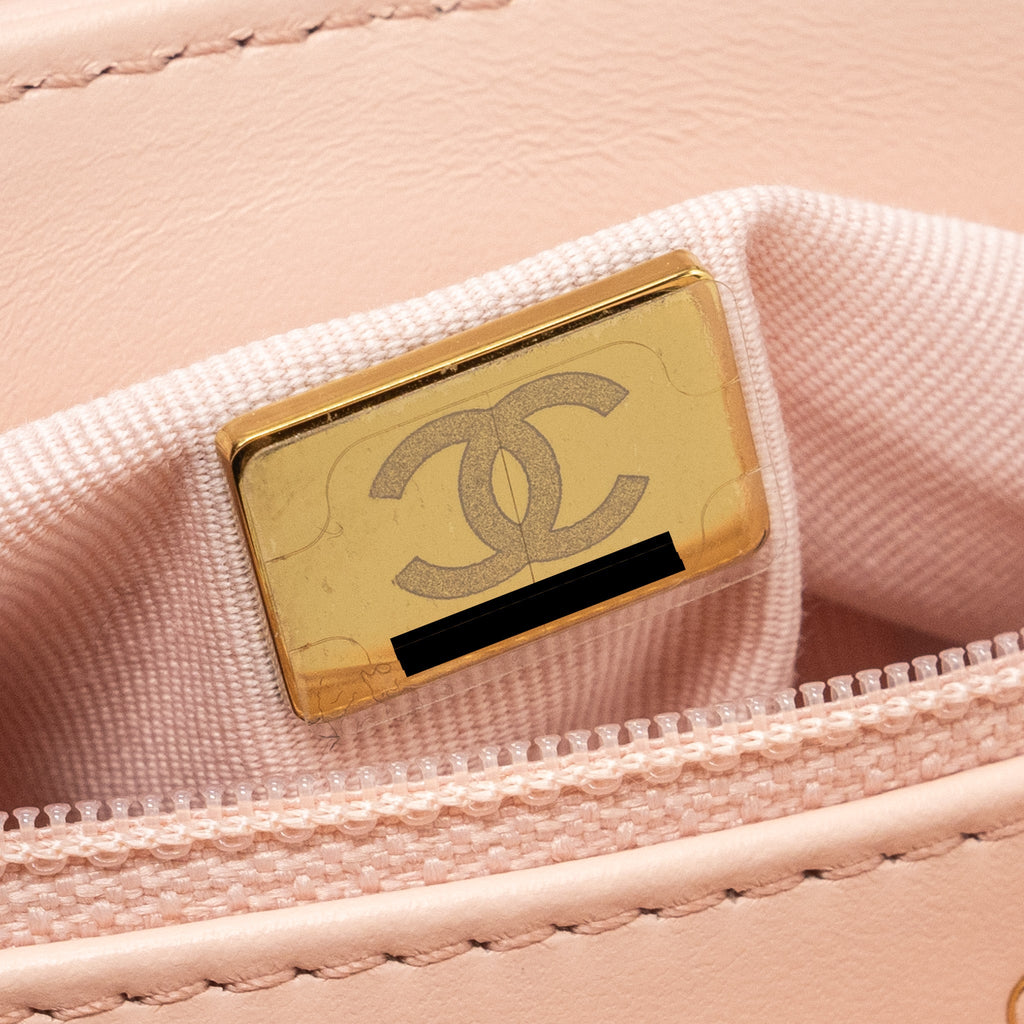 CHANEL 23K MINI SHOPPING TOTE / KELLY BAG CALFSKIN PINK GHW (MICROCHIP)