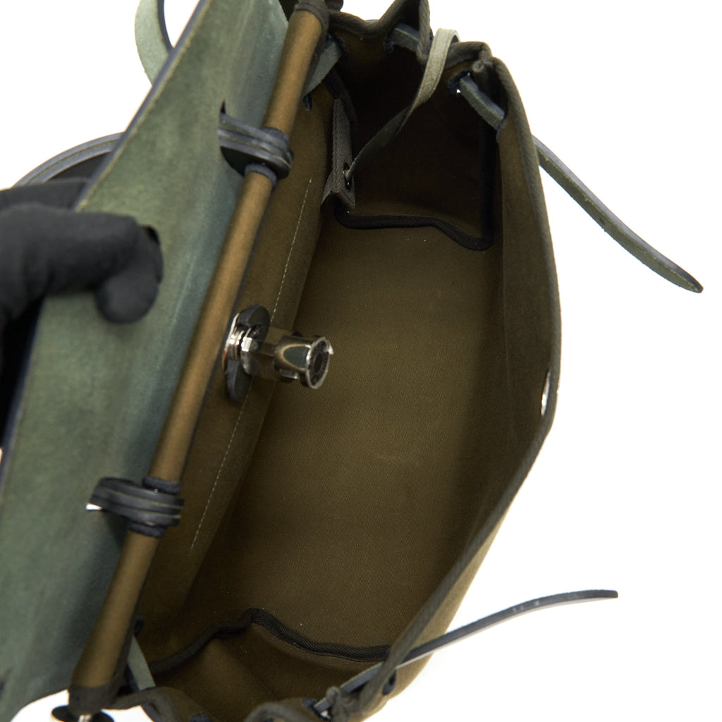 HERMES HERBAG 31 RETOURNE TOILE OFFICER VERT OLIVE/KHAKI SHW