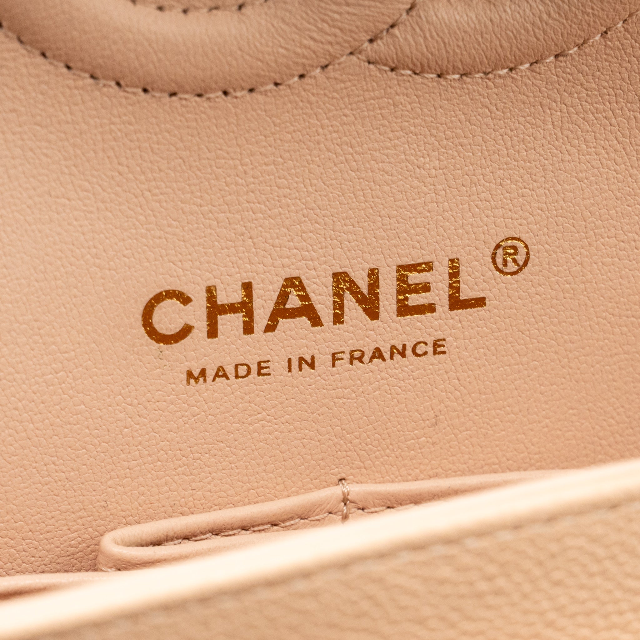 CHANEL MEDIUM CLASSIC DOUBLE FLAP BAG CAVIAR LIGHT BEIGE LGHW (MICROCHIP)